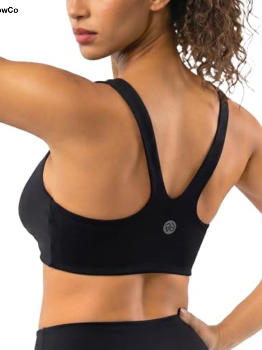 RIOJOY Racerback Sports Bra High Support Removable Pads Yoga Workout
